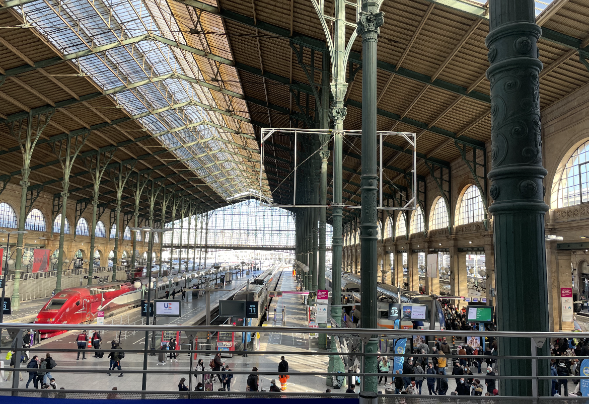 Sõidan võimalusel alati ka Euroopas rongiga, Pildil Pariisi Gare du Nord, kust saab rongiga Londonisse.